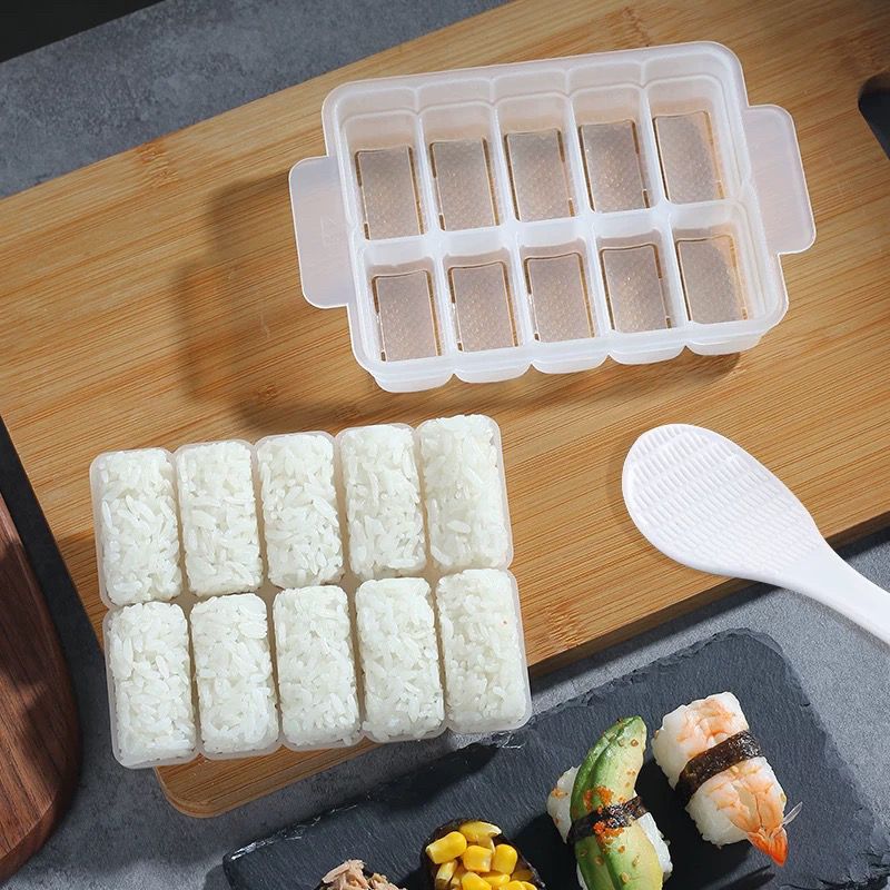TLIT商用军舰寿司10连体做手握饭团紫菜包饭模具 商用家用寿司料理 军舰商用寿司模具10连体