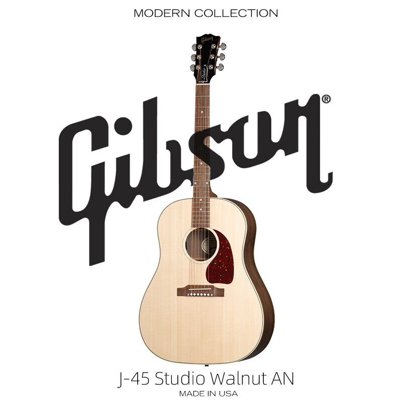 GIBSON吉普森民謠吉他J-45 Studio Walnut WB 日落漸變色電箱美產(chǎn) J-45 Studio Walnut AN 原木