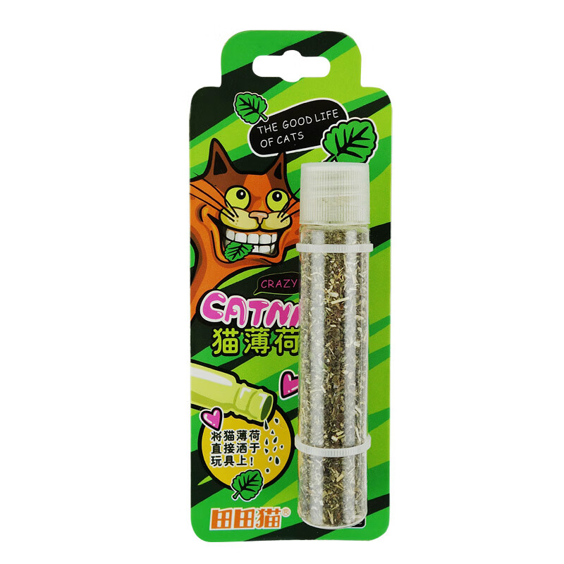田田貓寵物貓咪用品貓自嗨貓玩具貓零食瓶裝天然貓薄荷貓草木天蓼 貓薄荷1瓶