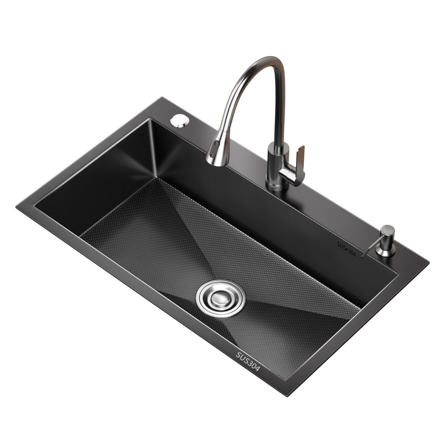 ���ڲ������ɾ�304����ˮ�۴󵥲�̨���� ���ϴ����һ���� ϴ�˳�ϴ���ˮ���� B�ײ�-�������ͷ+��Һ�� С����ѹ��68*45cm