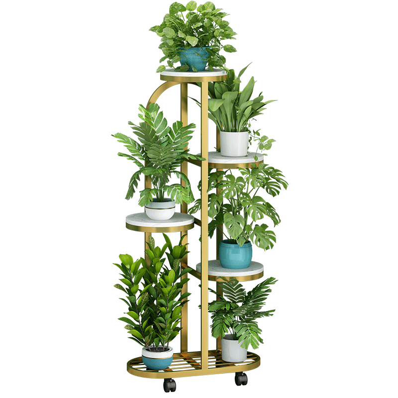 蝸家蝸家輕奢花架落地式置物架陽臺庭院鐵藝架花盆架植物擺放架多肉架
