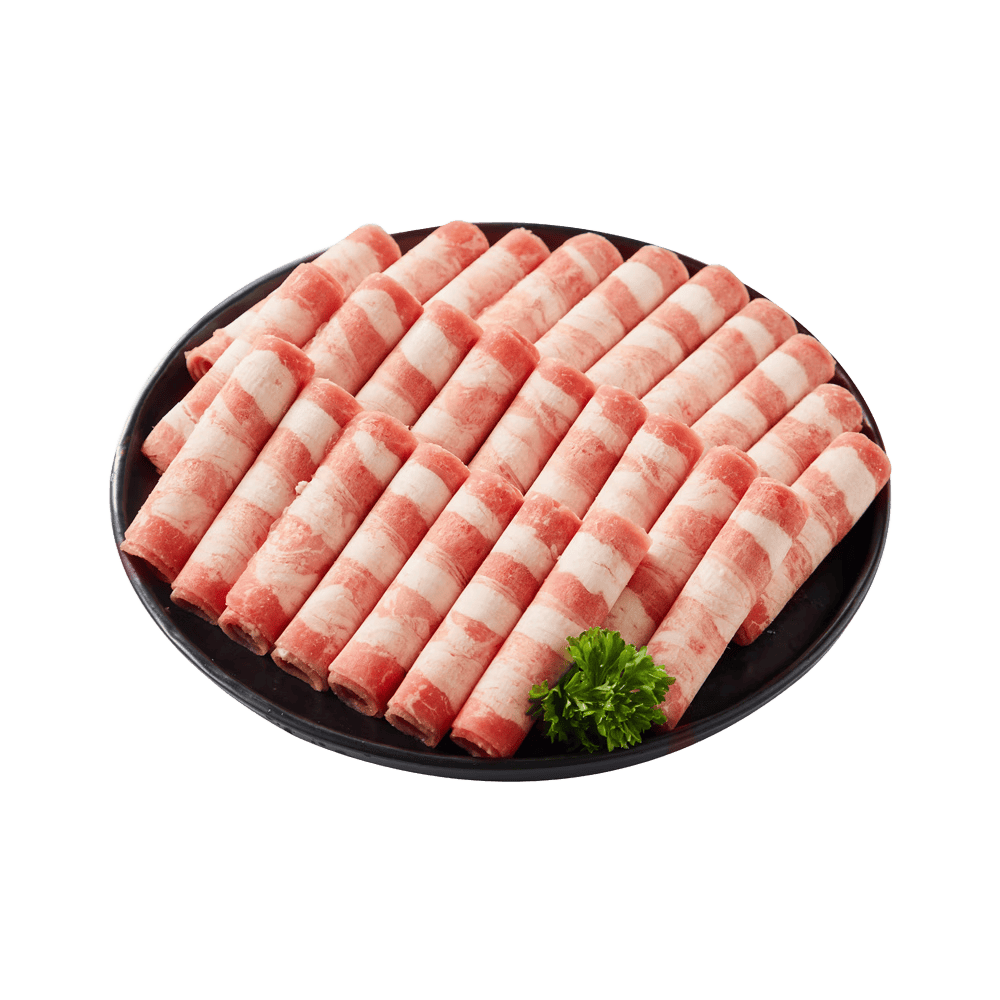 鲜罗纪澳洲和牛谷饲进口原切肥牛卷净重300g雪花牛肉片高端火锅食材