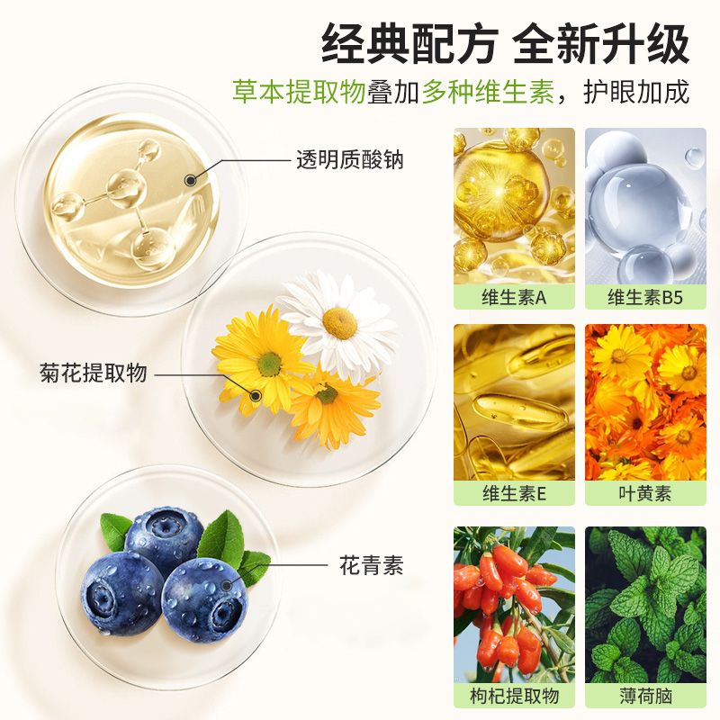闪亮蓝莓叶黄素护眼贴 成人青少年通用冷敷眼贴 呵护眼睛 官方旗舰店 多维花青素眼贴*2盒