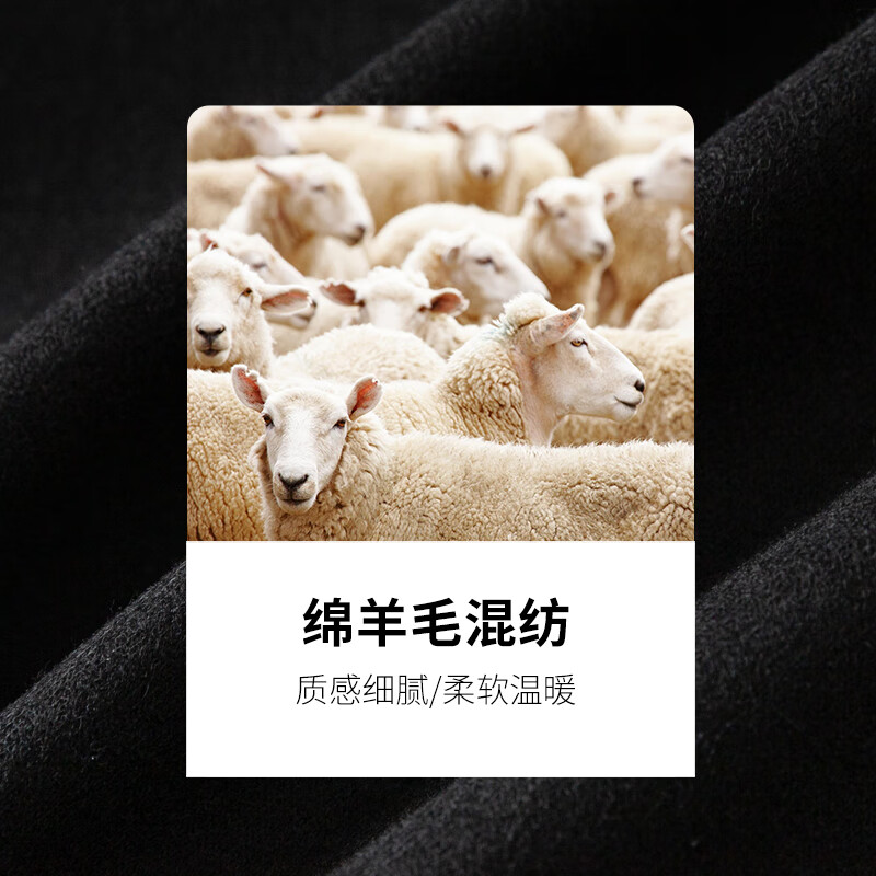 才子(TRIES)【羊毛混纺】男士毛呢棉服工装多口袋秋冬棉衣保暖夹棉外套上衣 黑色 2XL (180/96A)