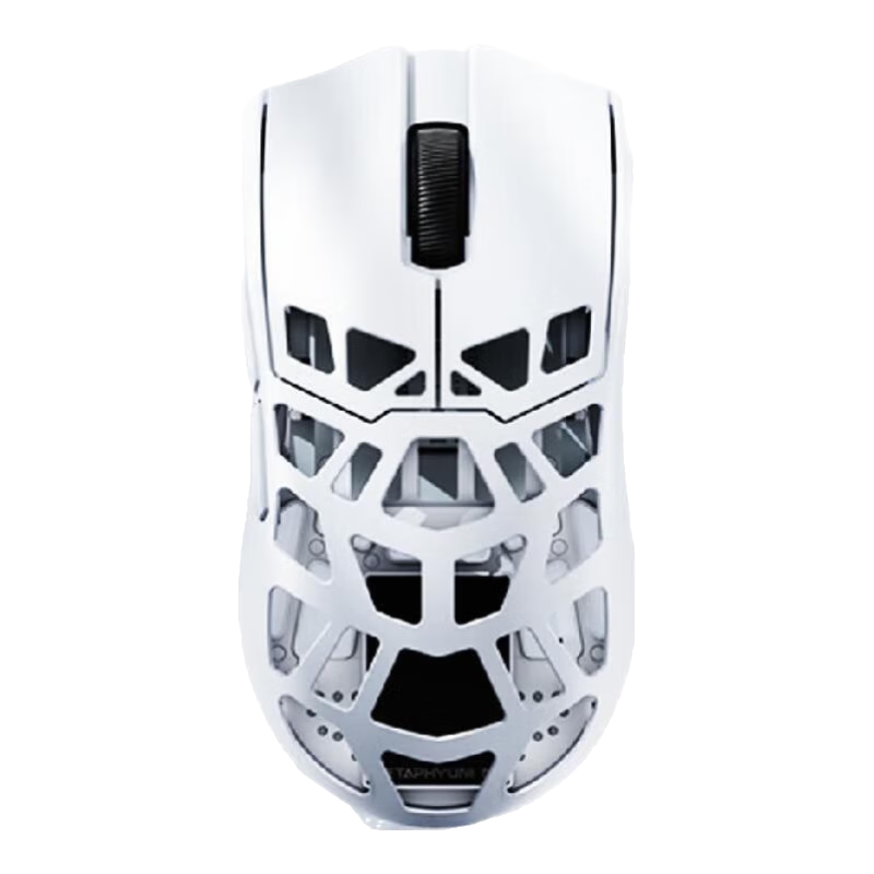 玄派M6轻量化镁铝合金镂空无线鼠标PD3950 双8K  2.4G/有线/蓝牙三模电竞游戏无线鼠标 双手通用鼠标 灵蛇白