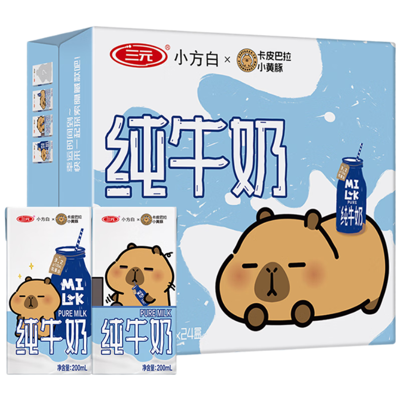 ��ԪС���״�ţ������200ml*24�� 100%��ţ�� С���״�ţ��24��