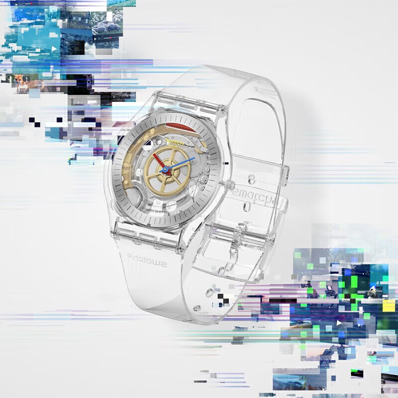 斯沃琪（Swatch）瑞士手表 Clear焕新 Gent 生日礼物男女石英表 Clear焕新Skin SS08K109-S06