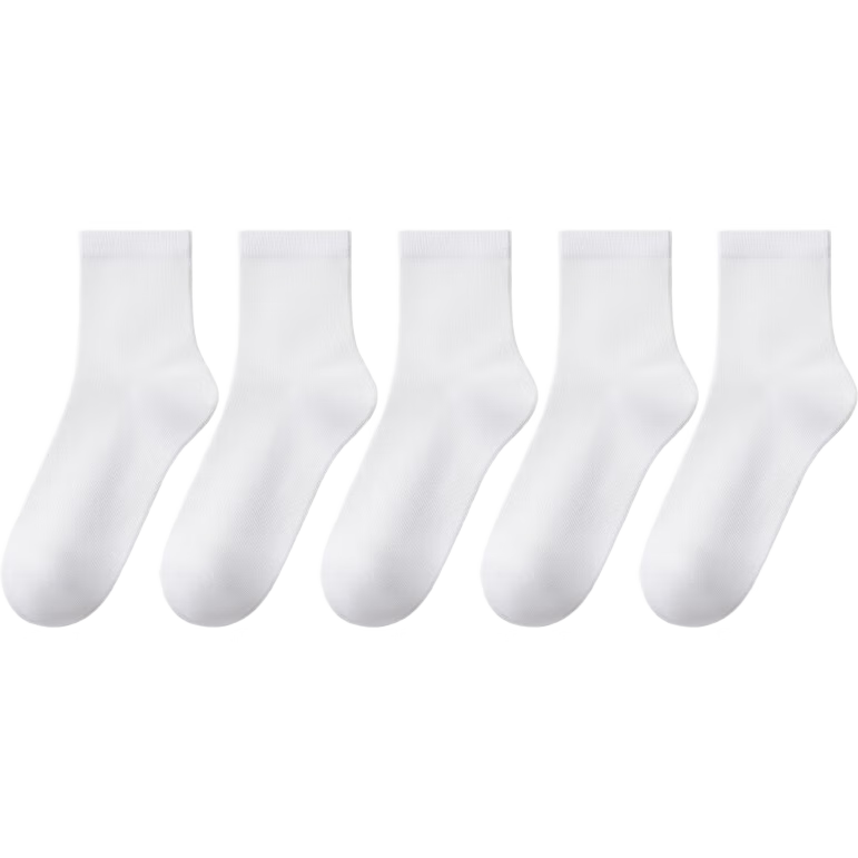 百亿补贴:京东京造 中筒袜 6双装99元拍4件(合24.75元/件)