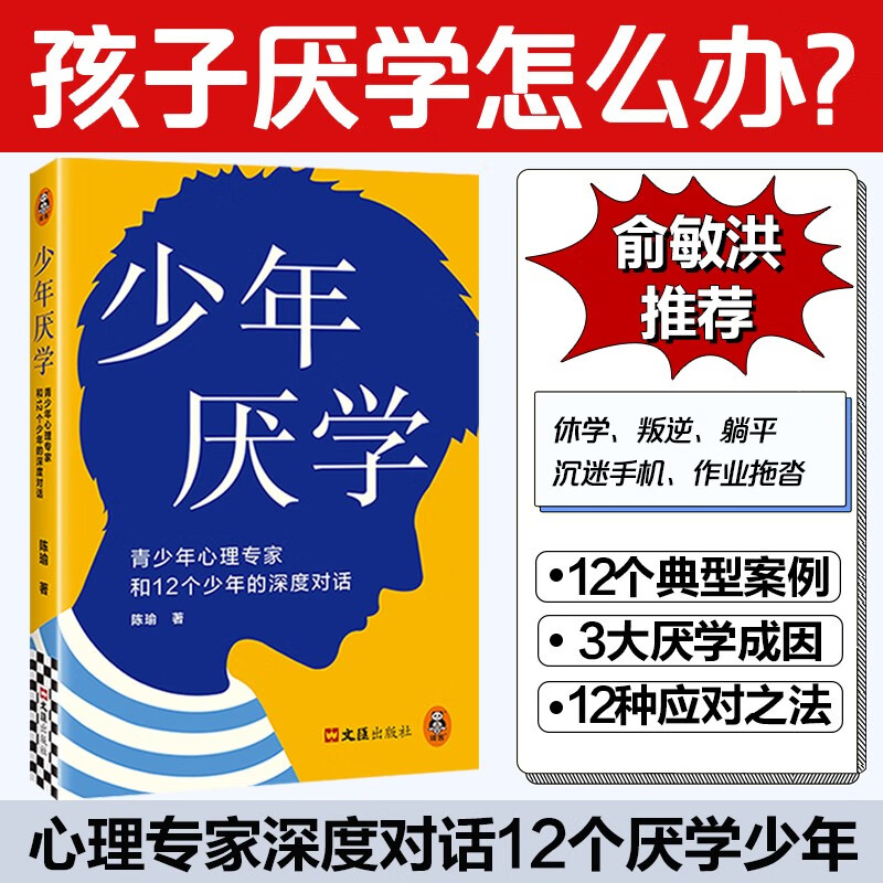 少年厌学 俞敏洪推荐 12个真实案例读懂孩子心声走出厌学困境 青少年心理专家与孩子深度对话