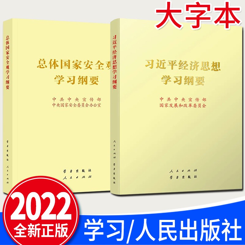 习近平经济思想学习纲要+总体国家安全观学习纲要（2022新版）大字本 人民出版社 学习出版社