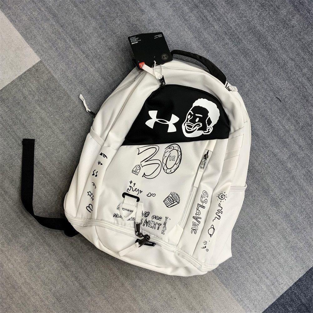 篮球背包运动休闲独立鞋仓大容量旅行学生书包健身高中 安德玛涂鸦
