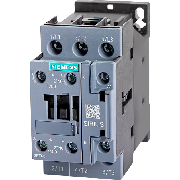 西門子接觸器220VAC 3TF升級(jí)替換3RT6系列 38A 控制線圈電壓220VAC 自帶1開1閉輔助觸點(diǎn) 3RT60281AN20交流接觸器220VAC