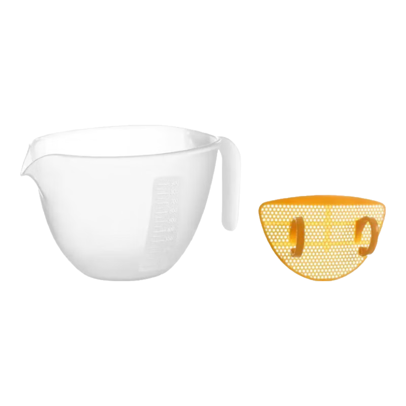 FaSoLa日本蛋液過(guò)濾網(wǎng)料理過(guò)濾機雞蛋打蛋碗廚房烘焙豆漿攪拌碗量杯蛋沫 過(guò)濾量杯 1個(gè)裝