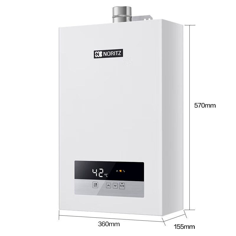 能率（NORITZ）燃气热水器13升 降噪恒温 双控温技术GQ-13JD01FEX（JSQ25-JD01）天然气京品家电