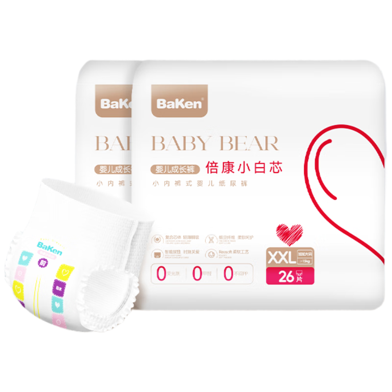 ����BakenС��о������XXL52Ƭ(15kg����)Ӥ���ӼӴ���ɳ�����ʪ