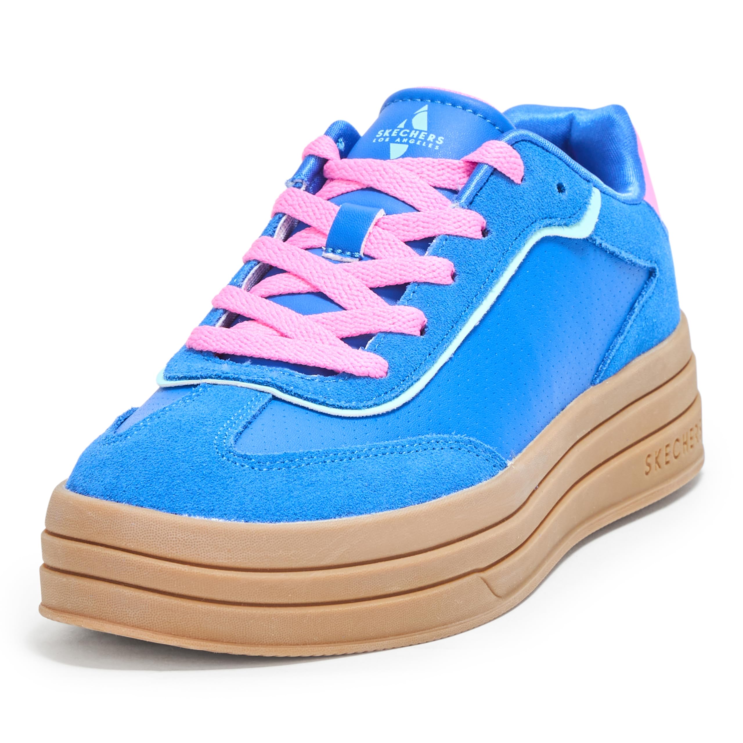 Skechers 斯凯奇 女式 Zinger Lift 运动鞋, 蓝色/多色, 3 小童 蓝色/多色 3 小童