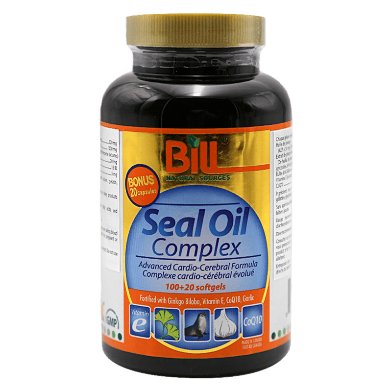 康加美 加美科研製藥復合海豹油膠囊 配比銀杏葉 大蒜素 輔酶q10 Omega-3預防老年癡呆 加拿大復合海豹油軟膠囊120粒
