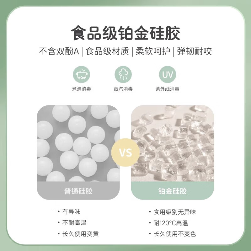 MOYUUM苹果咬咬乐袋婴儿吃水果辅食器宝宝果蔬咬玩乐磨牙工具硅胶咬牙胶 桃粉色 1个装
