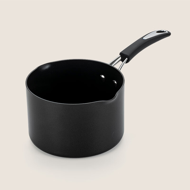 美亚(MEYER)单柄不粘奶锅导流嘴奶锅宝宝辅食小汤锅煮泡面锅燃气灶适用 奶锅 18cm 2.8L