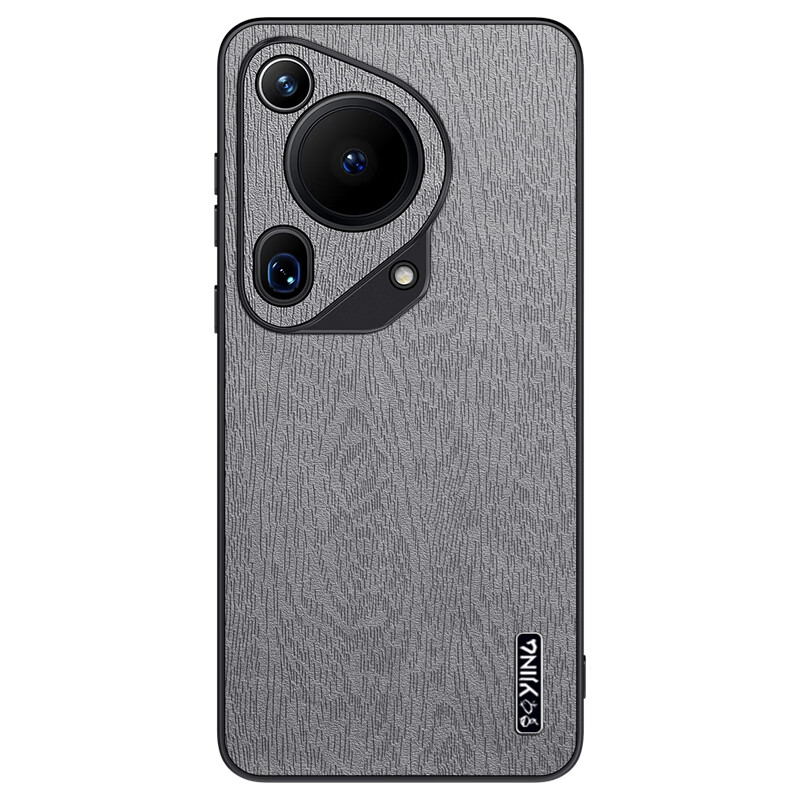 易京(YJING)适用 华为Pura70Ultra手机壳防摔保护套HUAWEI p70ultra手机套镜头全包高端轻奢素皮壳超薄时尚款 【按树灰】配高清全屏曲屏软膜