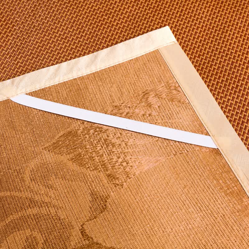 多兰诗(Duolanshi)凉席 藤席两三件套 可折叠学生宿舍夏季空调席子单双人御藤席 艾草双面席-步步高 180*198cm【三件套】