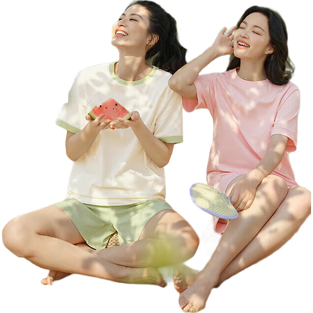 全棉時(shí)代[送男友]25年新品家居服男女士睡衣7A抗菌針織