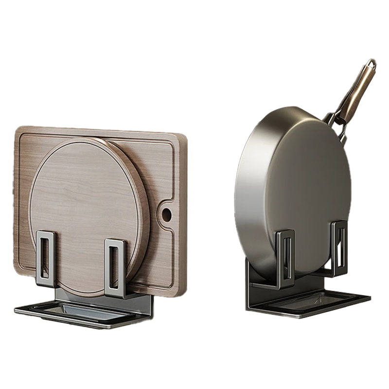 优勤锅盖架墙上厨房置物架壁挂式菜板案板挂墙放置架多功能收纳架