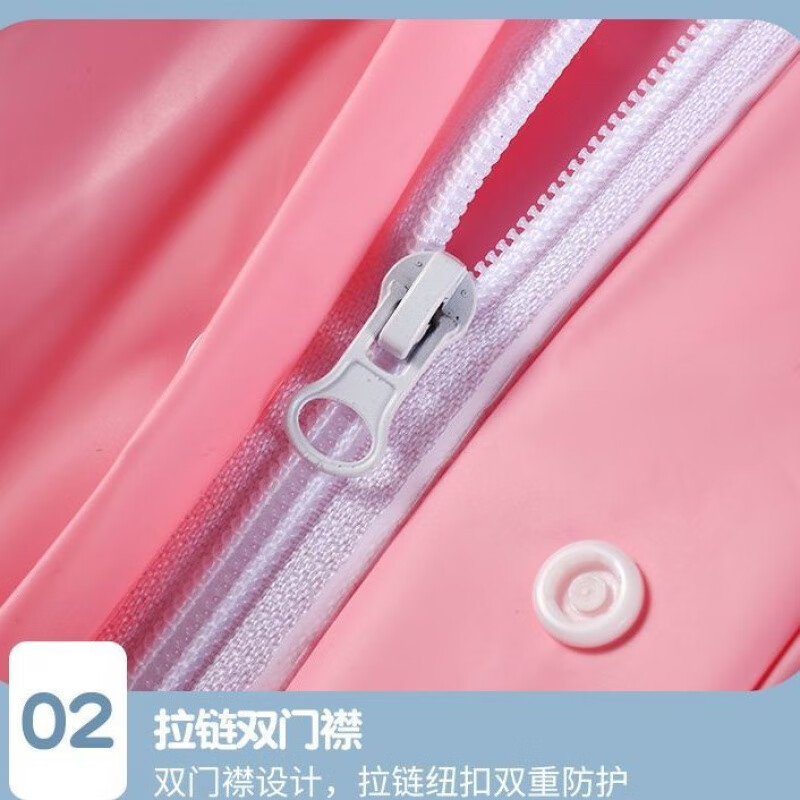 G.duck儿童雨衣女童女孩幼儿园小童防雨服小朋友新款小学生宝宝可爱雨披 紫色-库路米 XL身高125-140厘米