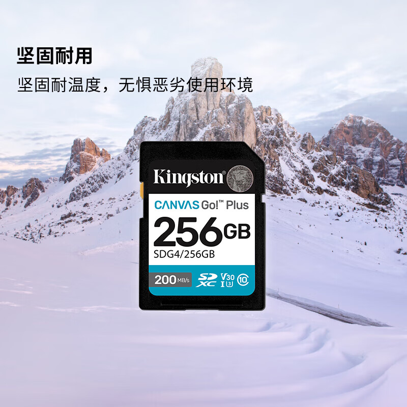 ʿ٣Kingston256GB SD洢 U3 V30 ڴ濨 sd 4K 200MB/s д160MB/s198.01Ԫ