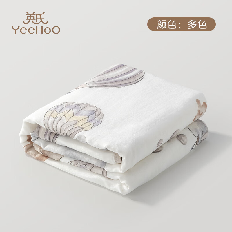 英氏（YEEHOO）新生婴儿纱布浴巾纯棉宝宝儿童浴巾加大尺寸洗澡全棉吸水超软 热气球【7A抗菌】婴童全阶段