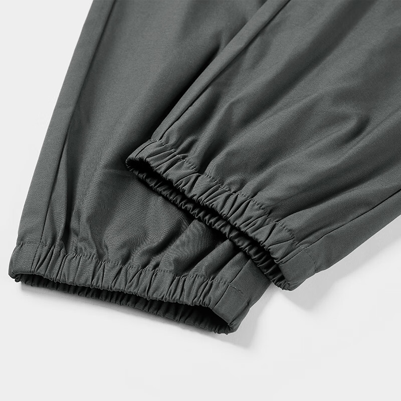 黑鲸海澜之家旗下松紧裤腰休闲裤男2025年春秋季新品束脚裤男工装风 深灰03 S