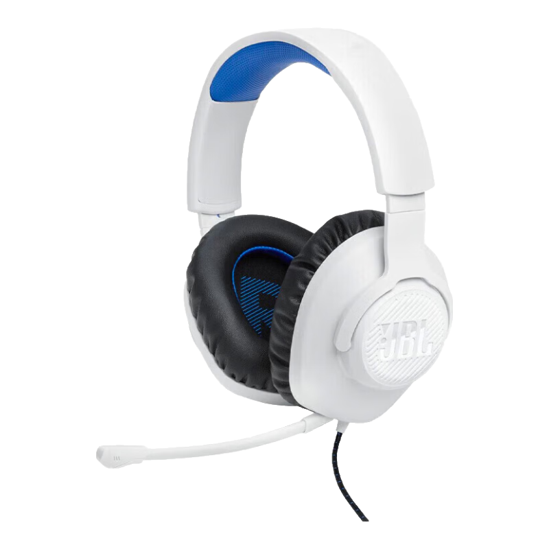 JBL���ӷ籩Quantum100ͷ��ʽ��Ϸ���� �羺����3.5mm�ӿ� ���Զ��� �羺���߶����������ж� Q100P(PlayStation5����������)