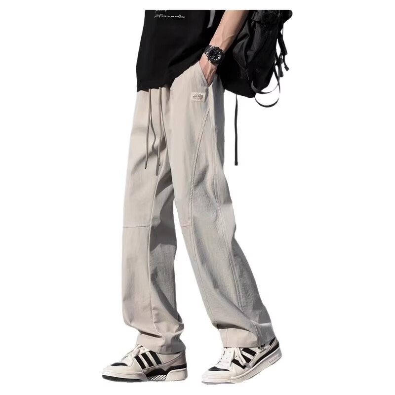 啄木鸟休闲裤男2026春夏季潮流美式工装裤子男士宽松百搭直筒阔腿长裤男 卡其色 XL 建议130-150斤