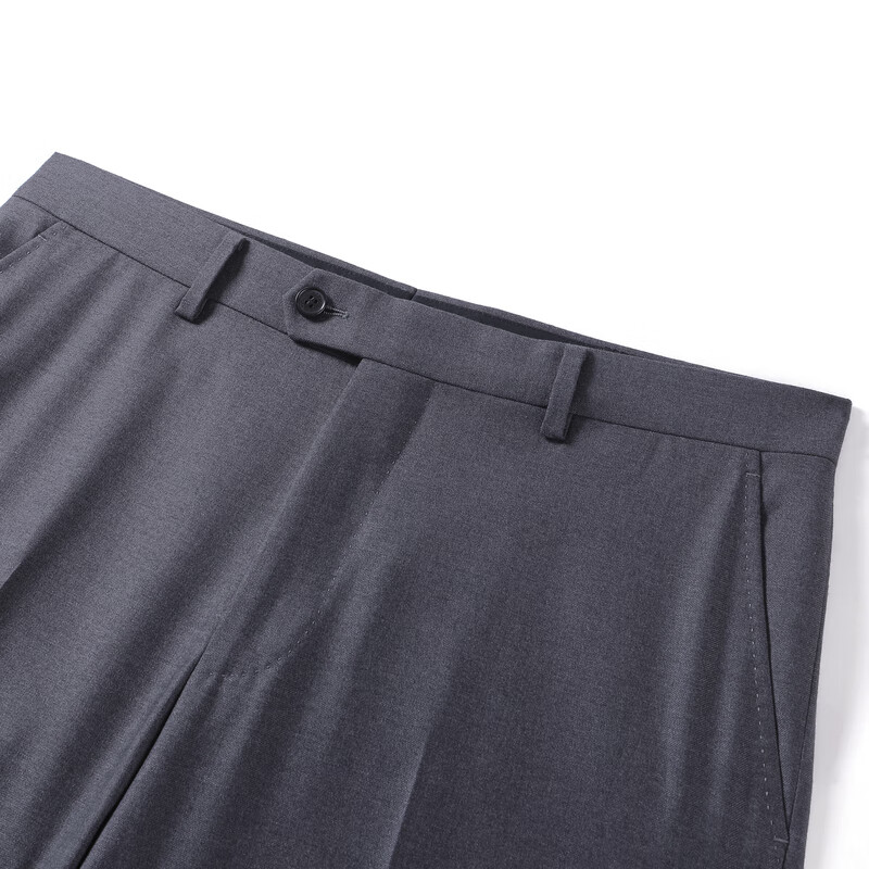 MAYOR男装 春季Loro piana 130支全羊毛斜纹舒适西裤 深灰色 170A （170/78A）