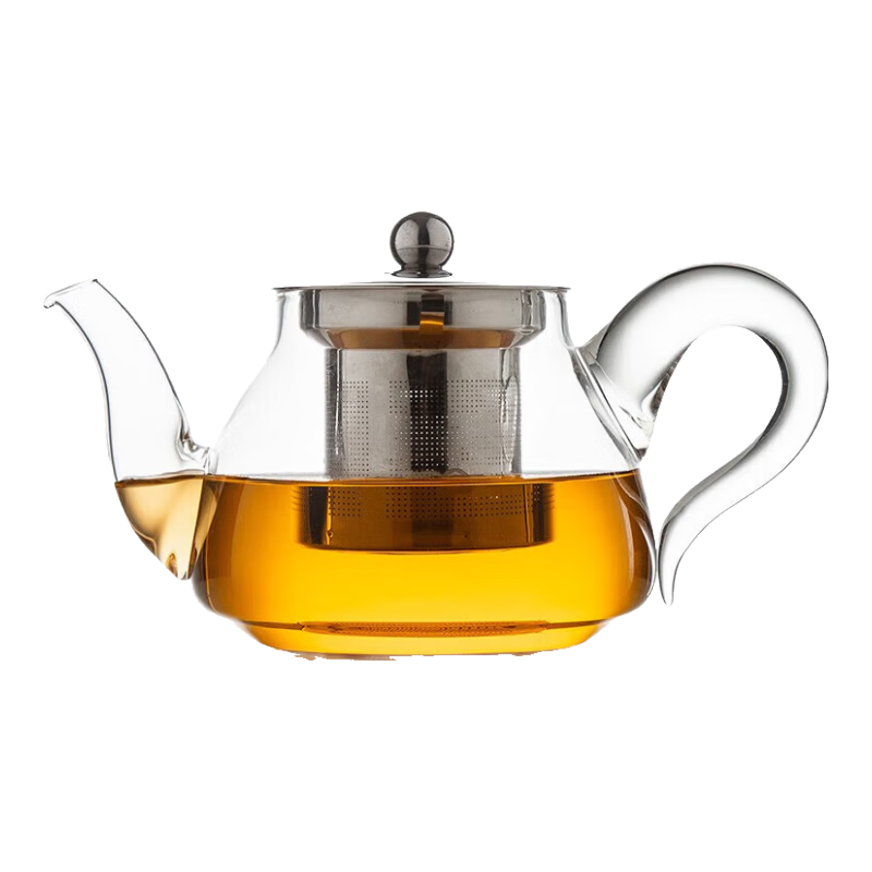 金鑲玉茶壺  辦公室茶具泡茶耐熱防爆玻璃家用大容量過(guò)濾 如意壺500ML