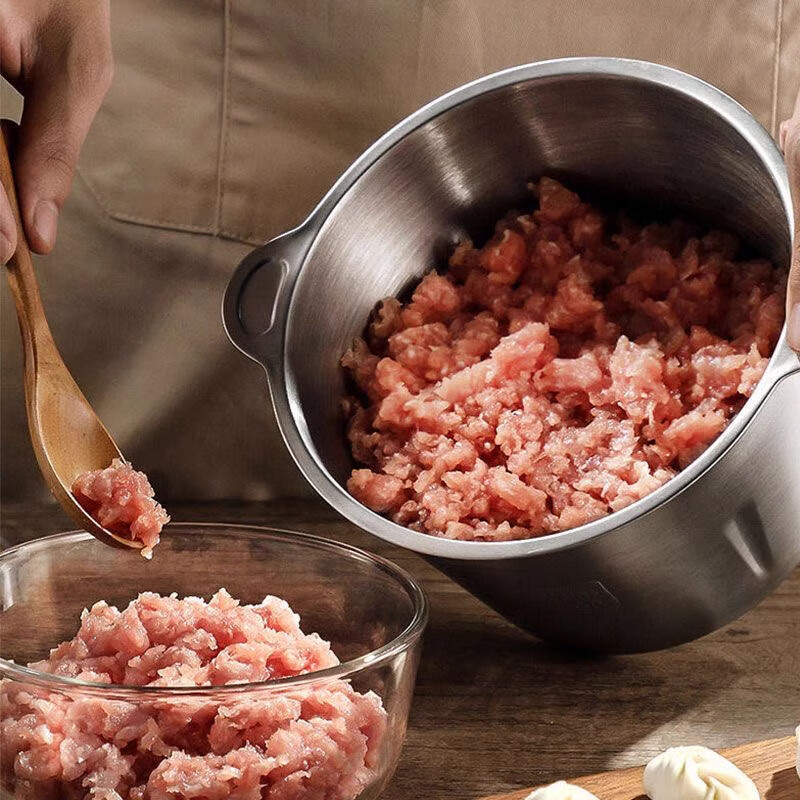 汉佳欧斯Hanjiaours小容量打蒜机2L绞馅机电动家用多功能流食绞肉机 玻璃碗 2L 配【一把刀】