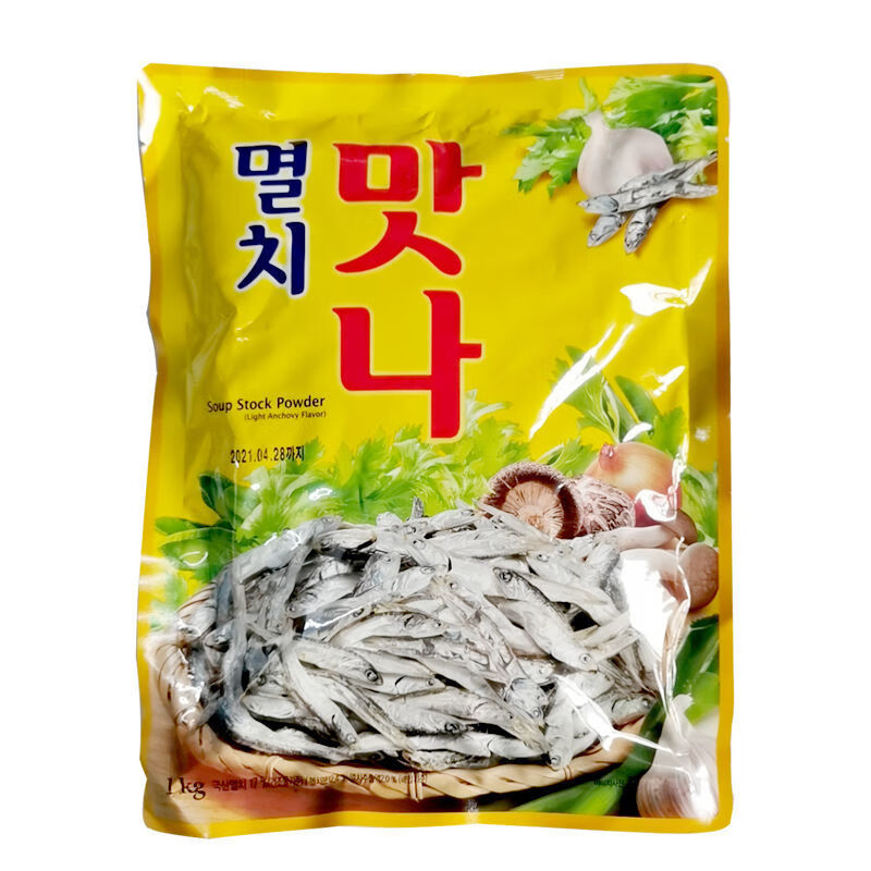 清凈園韓國清凈園滿(mǎn)娜銀魚(yú)粉 1kg小魚(yú)鳀魚(yú)粉海鮮湯火鍋湯料 1kg*1袋