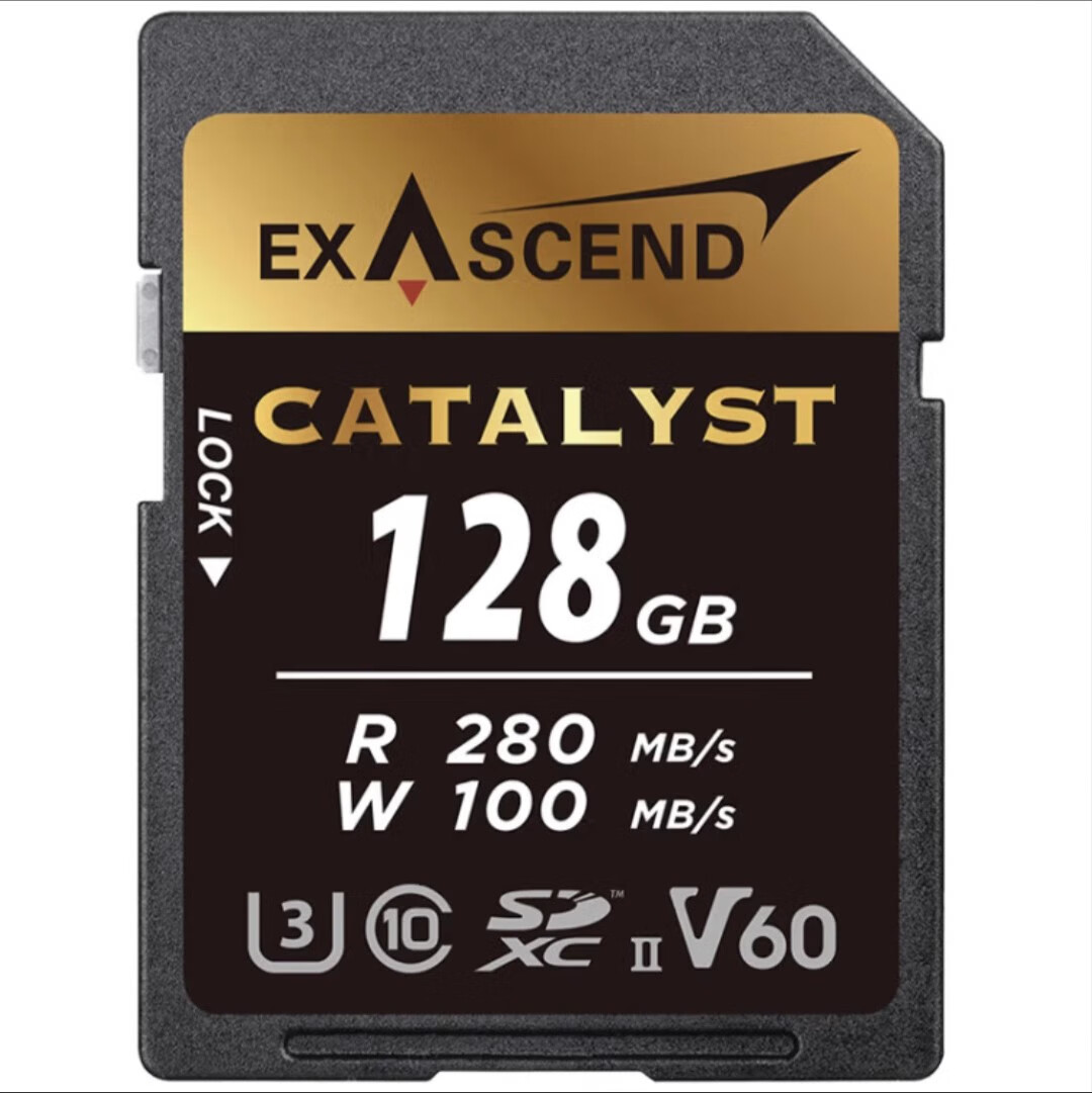 至誉科技至誉科技 锋速金 V60 UHS-II SD卡128G适配微单单反相机存储卡