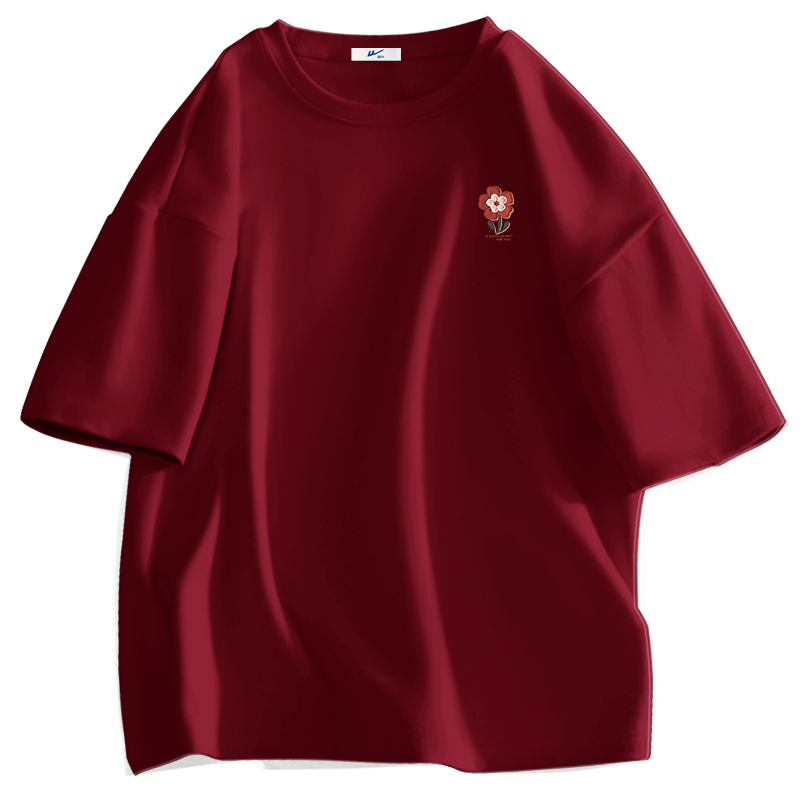 百亿补贴:回力短袖女2025新款春夏季纯棉半袖t恤胖mm大码宽松休闲红色正肩体恤34.9元