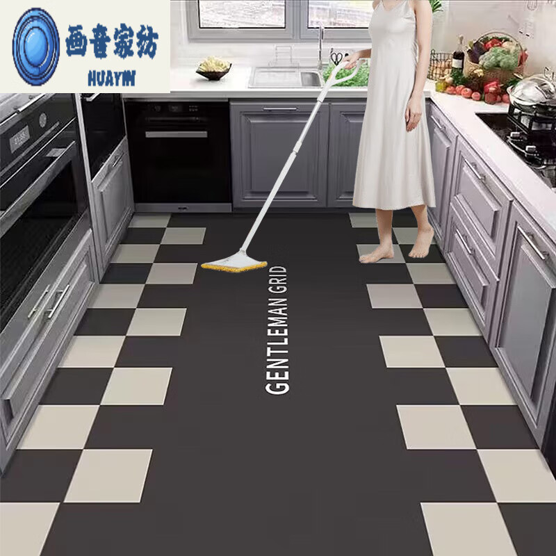 画音厨房地面专用地垫防水硅藻泥防滑防油耐脏家用可擦免洗门口脚垫子 硅藻泥YY1651 50*80cm(防水防油一擦即净)