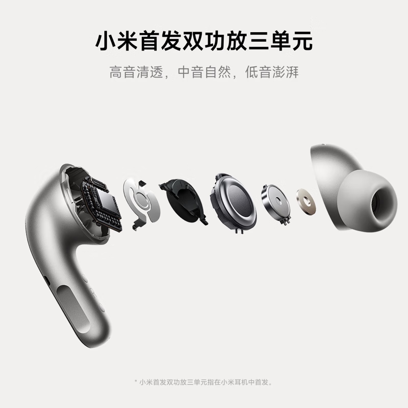 小米Xiaomi Buds 5 Pro 入耳式降噪蓝牙耳机 小米15ultra搭档 适用于安卓苹果手机 幻影黑 WiFi版 标准版