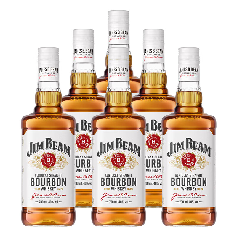 �����Jim Beam��������ѡ ���ռ�߲���������ʿ�ɽ������ ����Ͱ����ɳ���˰� �����ռ�߰�700mL6ƿ 338Ԫ