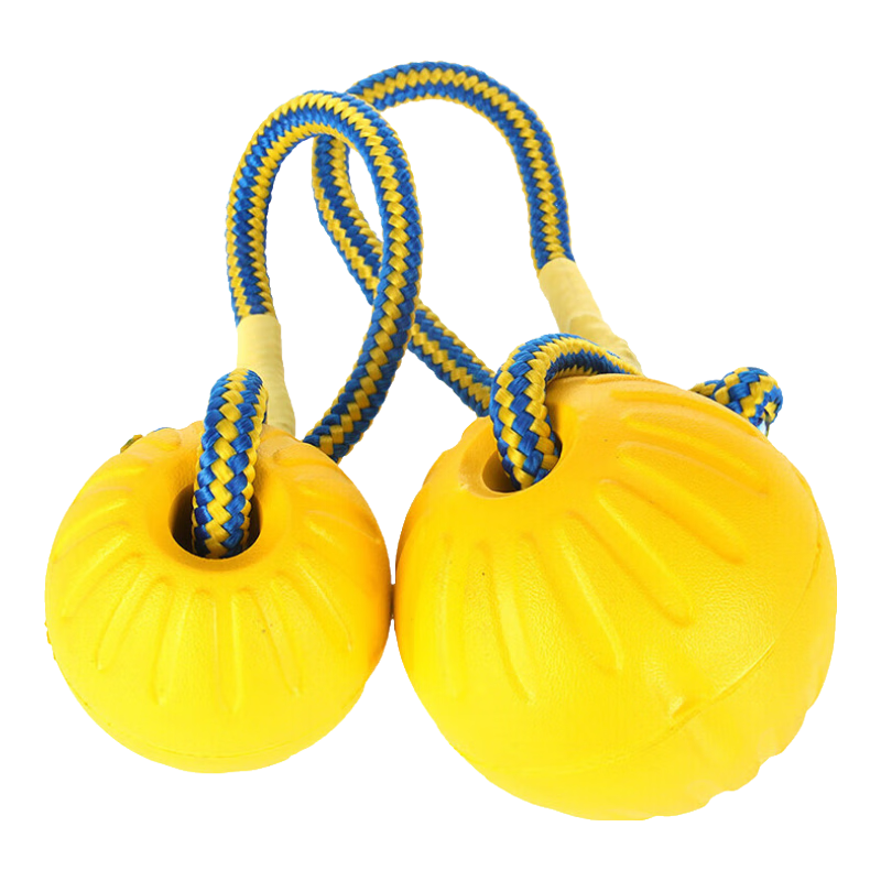 星記狗狗訓(xùn)練用品訓(xùn)犬玩具球邊牧飛盤(pán)軟飛碟耐咬不傷牙 星記妙想泡沫球FB(附繩）-黃色 大號(hào)