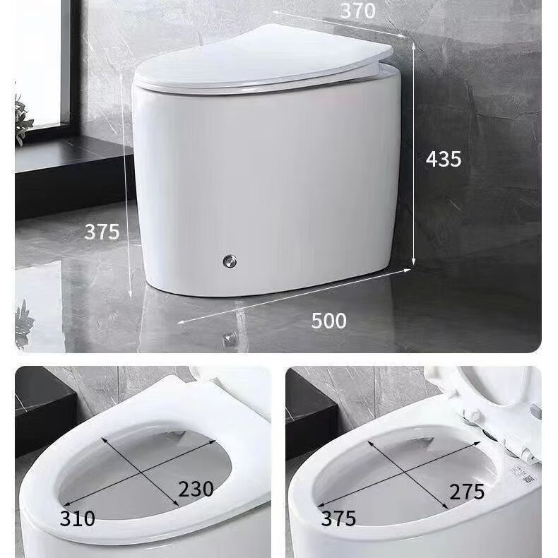九牧王迷你家用无水箱小户型马桶超短尺寸50厘米坐便器脚踢冲水大便器 超短50厘米+手按脚踢冲水+安装 300mm