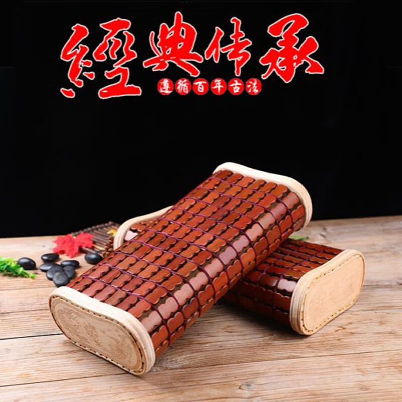 映季夏季竹枕头麻将凉席枕空心颈椎枕学生透气护颈枕儿童成人汗蒸硬枕 成人【加高加长】 单只 39*18*10CM 36cm*18cm