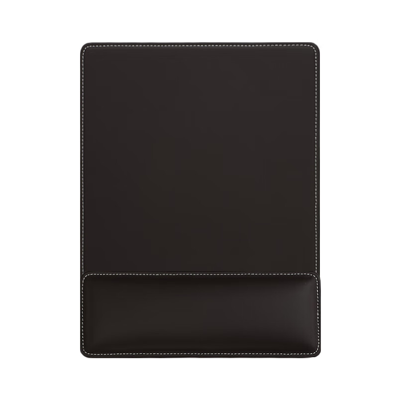 OBOQO鼠标垫护腕手腕垫二合一可自由组合PU皮革质感护手腕托慢回弹柔软舒适商务办公礼品支持定制 咖啡色【鼠标垫腕垫套装】