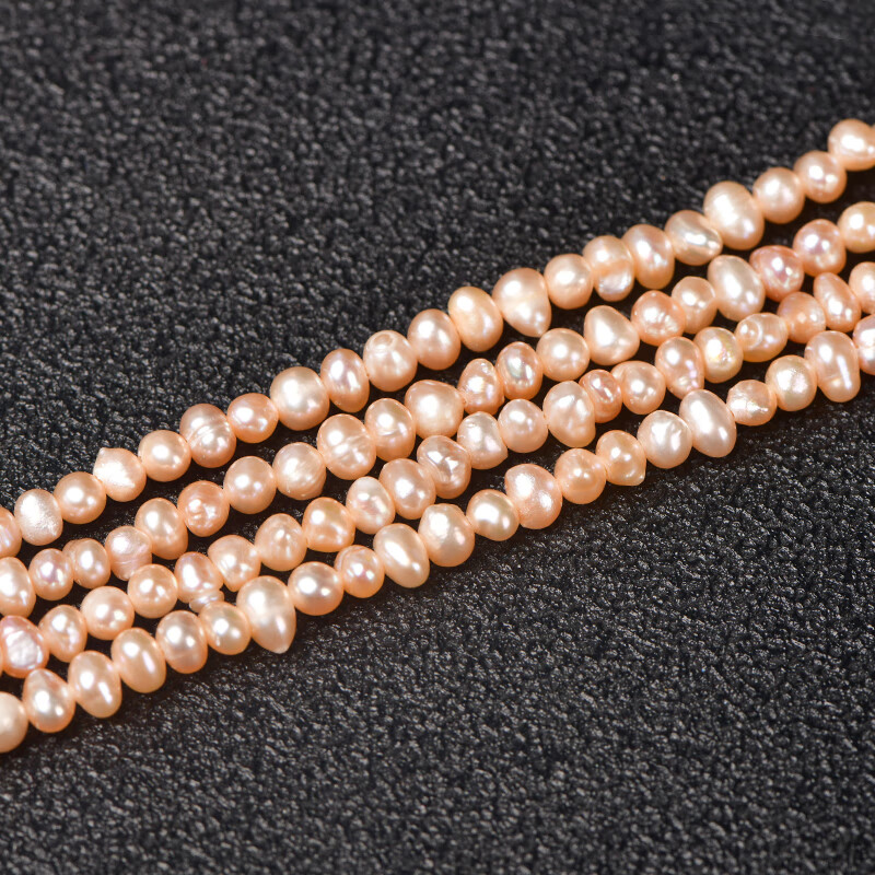 莫琳珍珠淡水香槟色手链diy水晶饰品项链散珠配件半成品手工