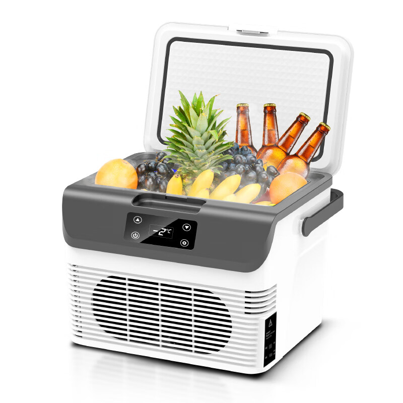 酷宝（Coolbox）迷你小冰箱租房用小型冰箱宿舍冷藏冷冻药品母乳雪糕一人车载冰柜 双核数显提手冷藏款 车家两用 15L