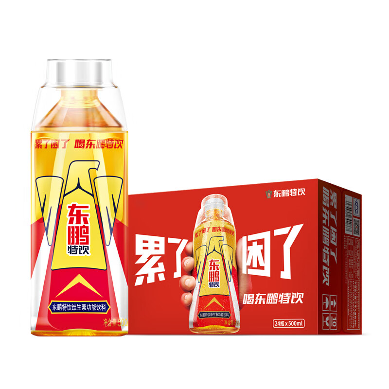 東鵬特飲維生素功能性飲料大瓶整箱?；撬崮芰靠蛊陲嬈?500ml*24瓶整箱