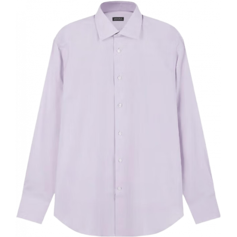 杰尼亚（Zegna）25春夏新品 男士棉质长袖衬衫男装礼物男 901351A9 9MS0JI 藕荷色 40 /m